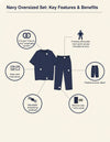 Navy oversized
